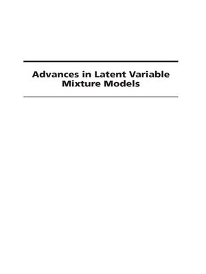 cover image of Advances in Latent Variable Mixture Models